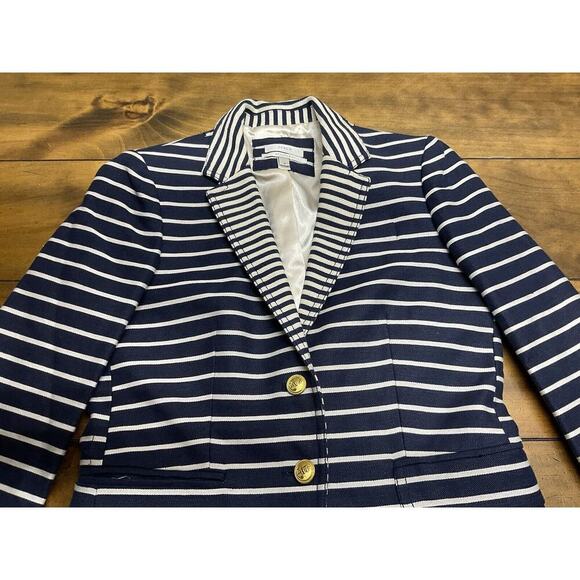 J Crew Schoolboy Blazer in Nautical Stripes Size 4 - Picture 3 of 13